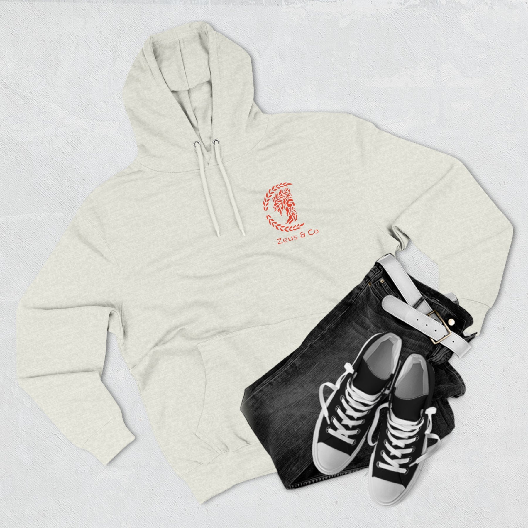 Three-Panel Fleece Hoodie - Zeus & Co Apparel