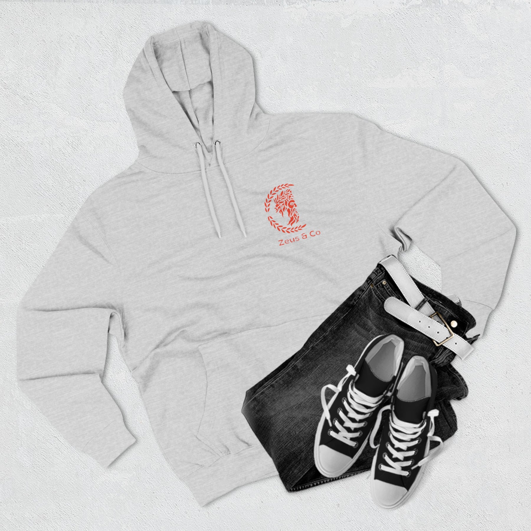 Three-Panel Fleece Hoodie - Zeus & Co Apparel